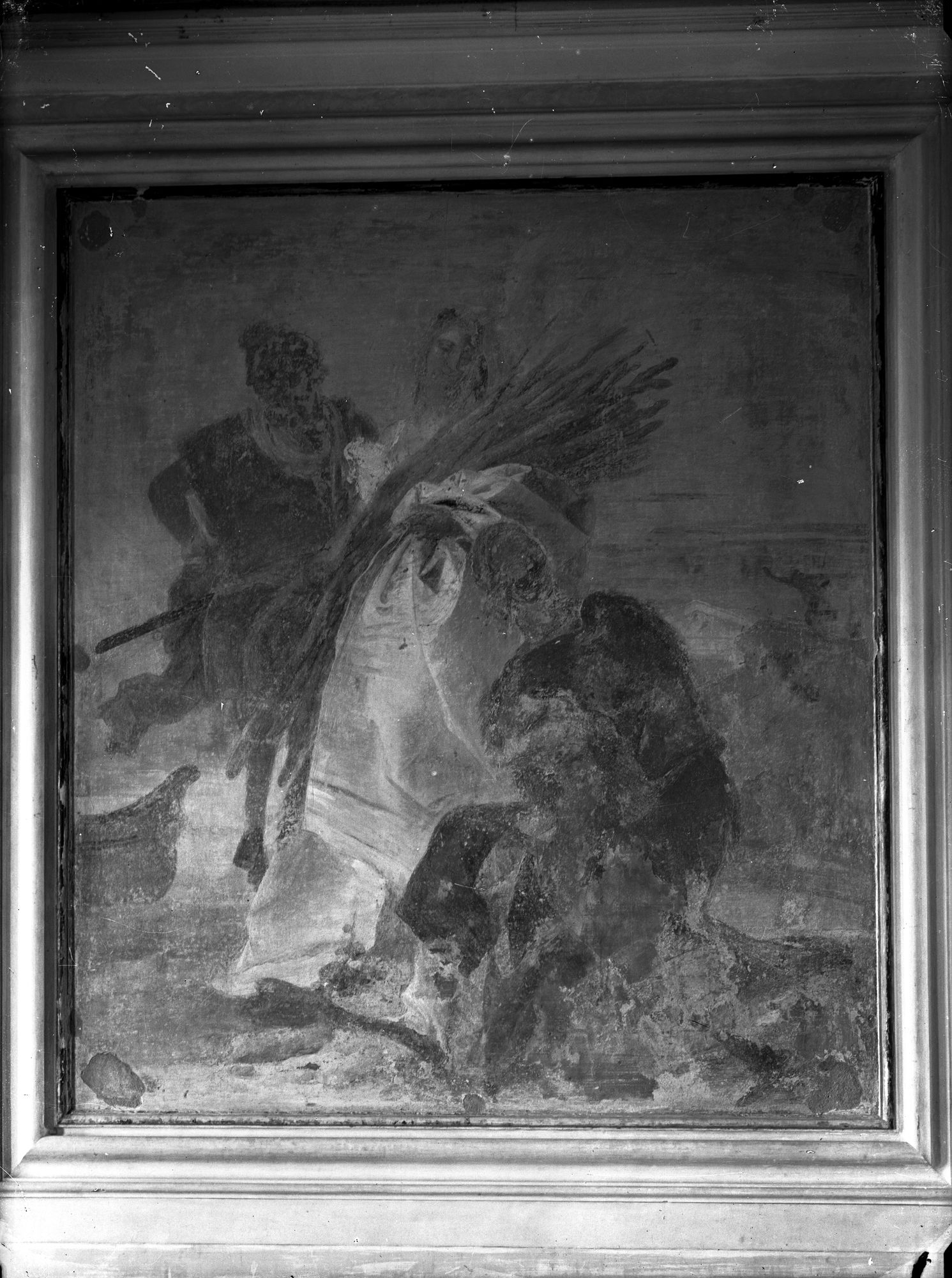 Merlengo. Villa Pavan. G.B.Tiepolo , affresco (negativo) di Gabinetto fotografico (XX)