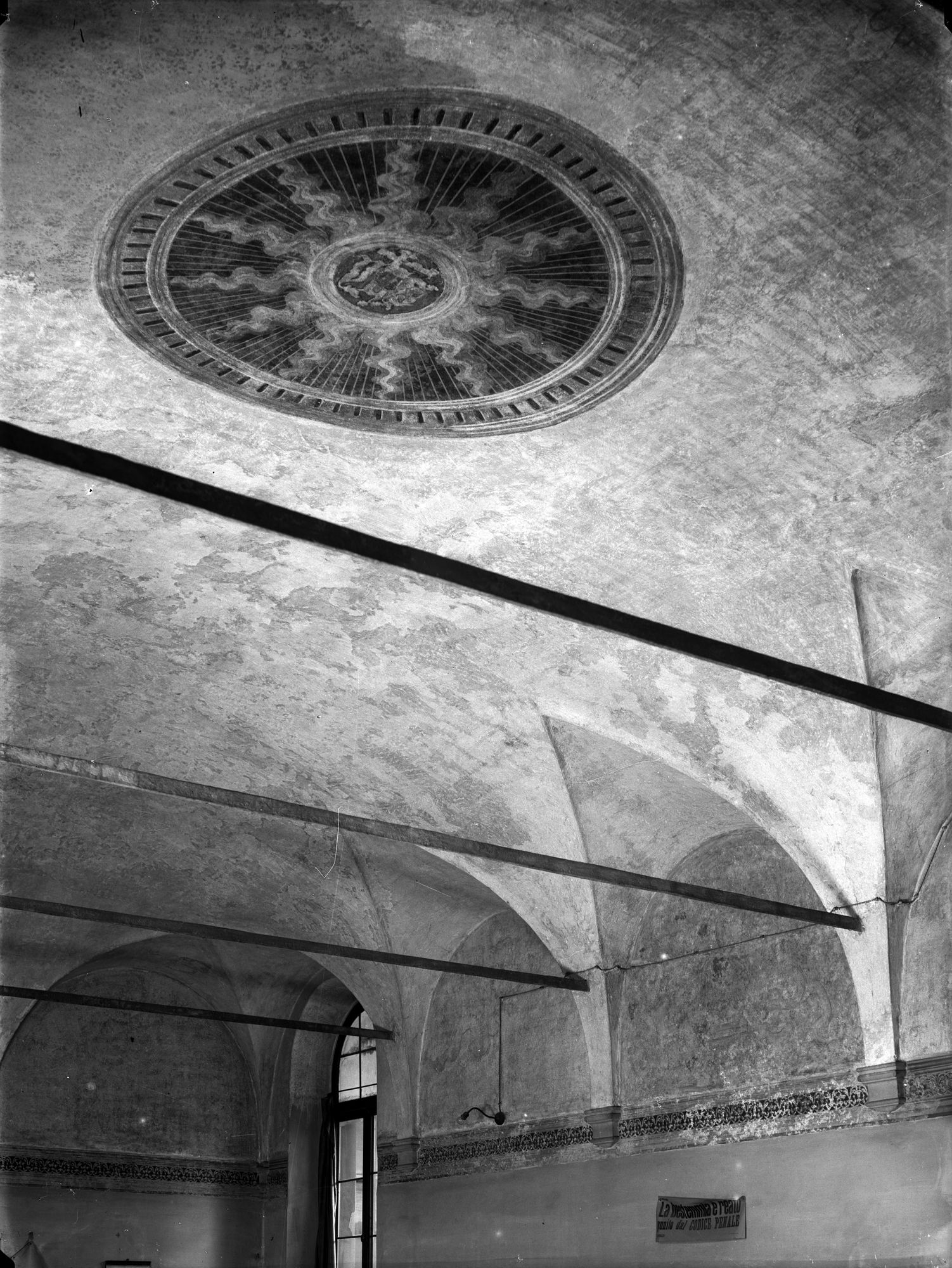 Chiesa Santa Maddalena. Particolare del refettorio (negativo) di Gabinetto fotografico (XX)