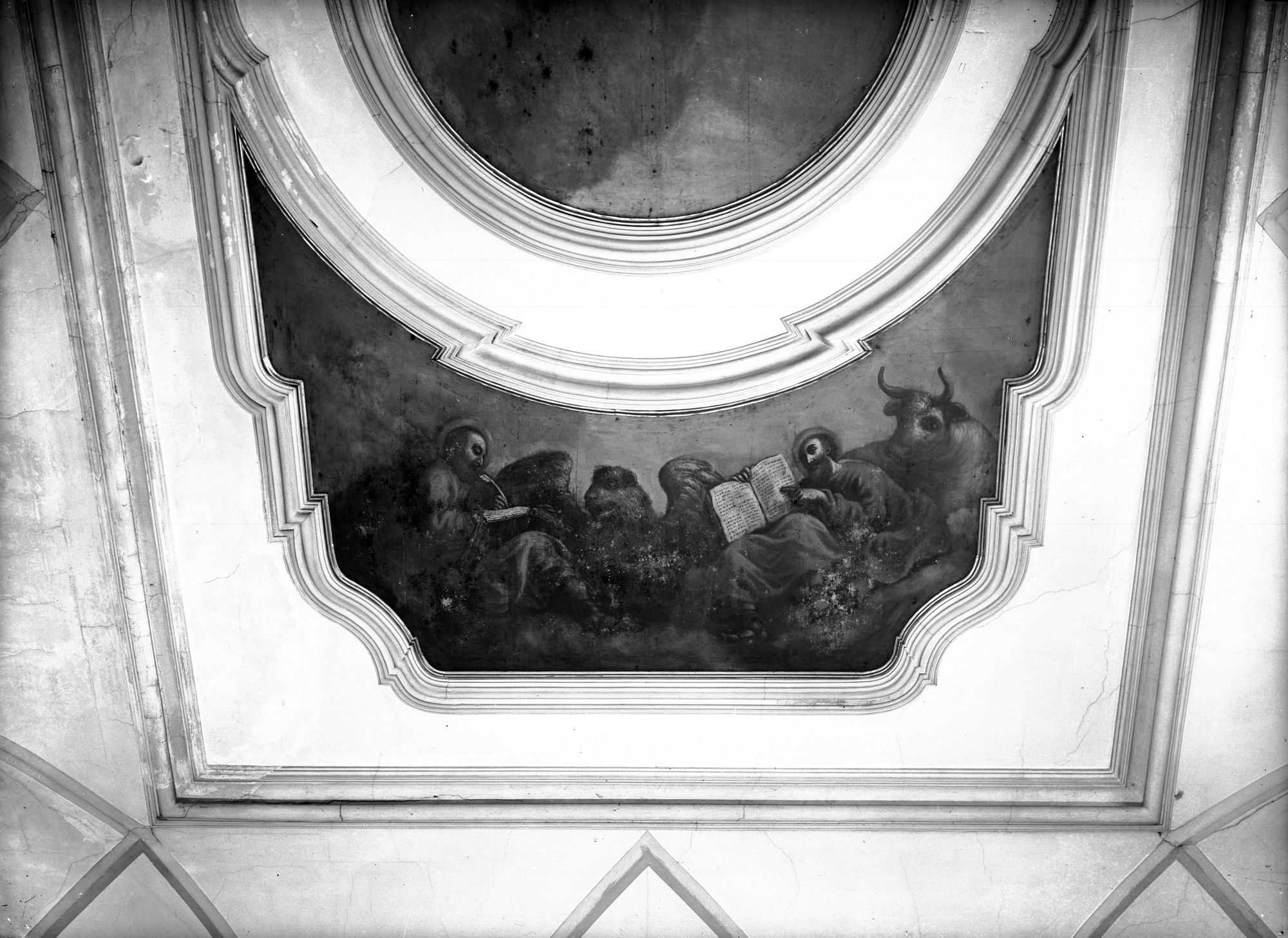 San Gaetano. Soffitto . San Marco e San Luca. Sec. XVII (negativo) di Gabinetto fotografico (XX)