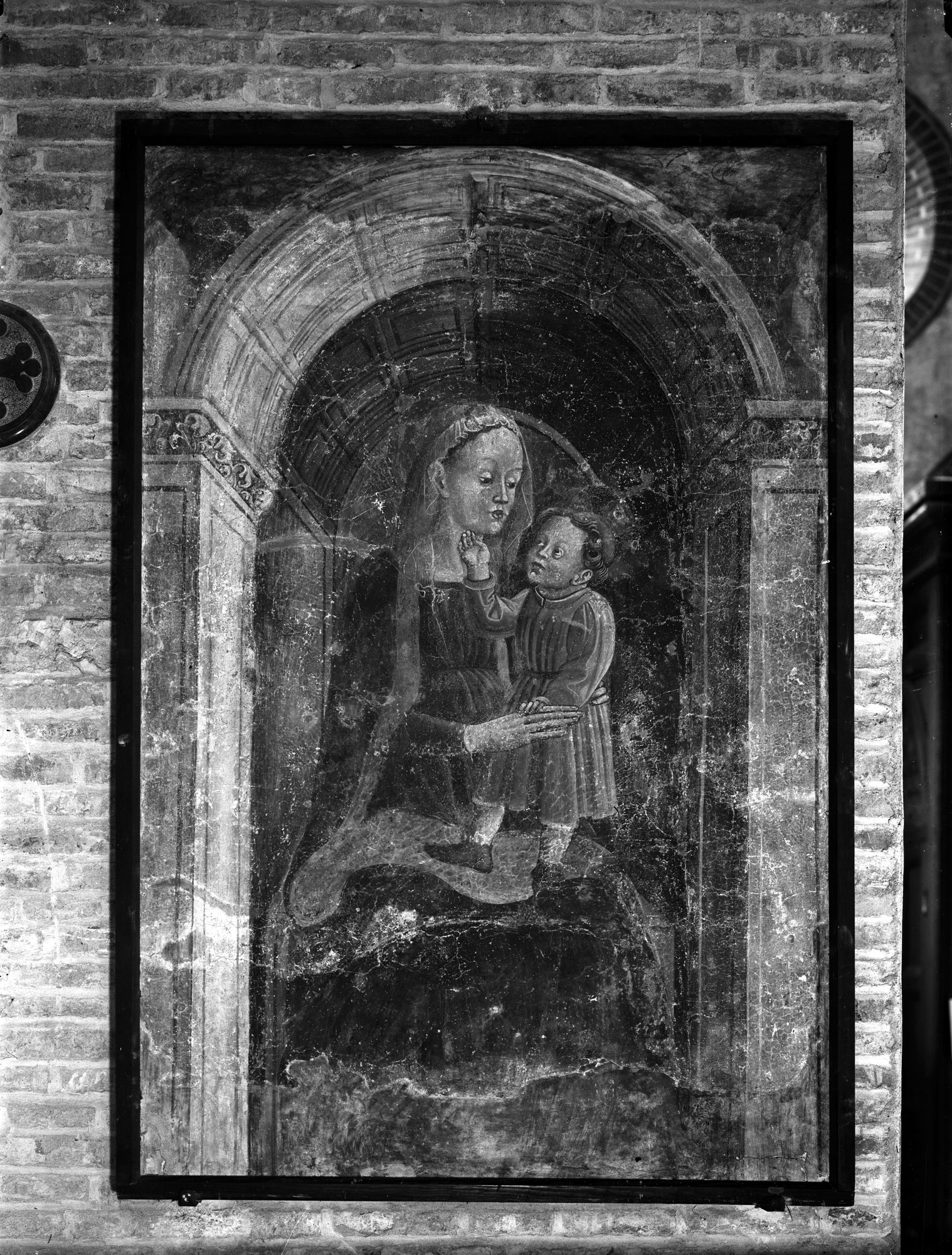 Chiesa San Francesco. Madonna. Affresco (negativo) di Gabinetto fotografico (XX)