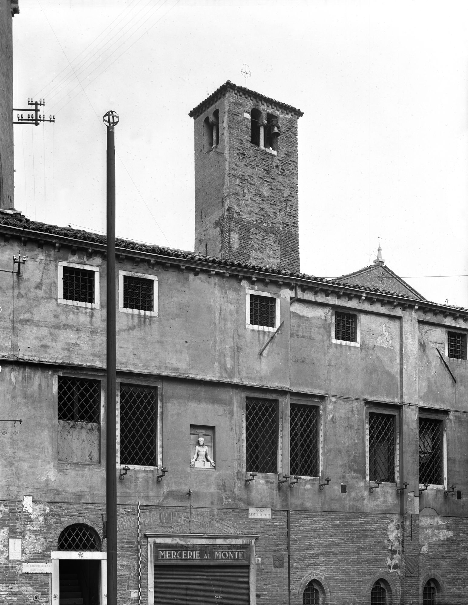 Il campanile di San Vito e il Monte di Pietà (negativo) di Gabinetto fotografico (XX)