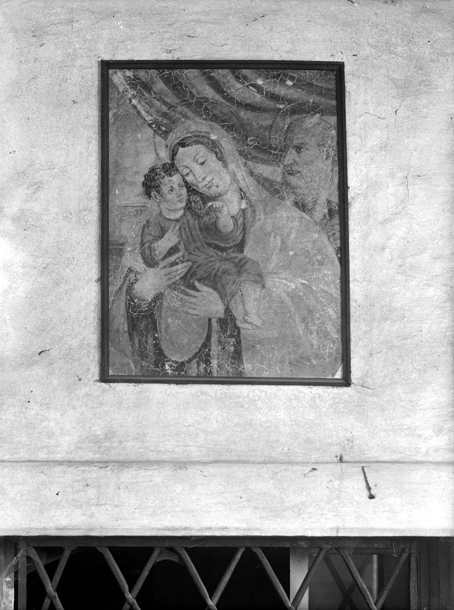 Ex convento di San Paolo. Madonna, affresco nel cenobio (negativo) di Gabinetto fotografico (XX)