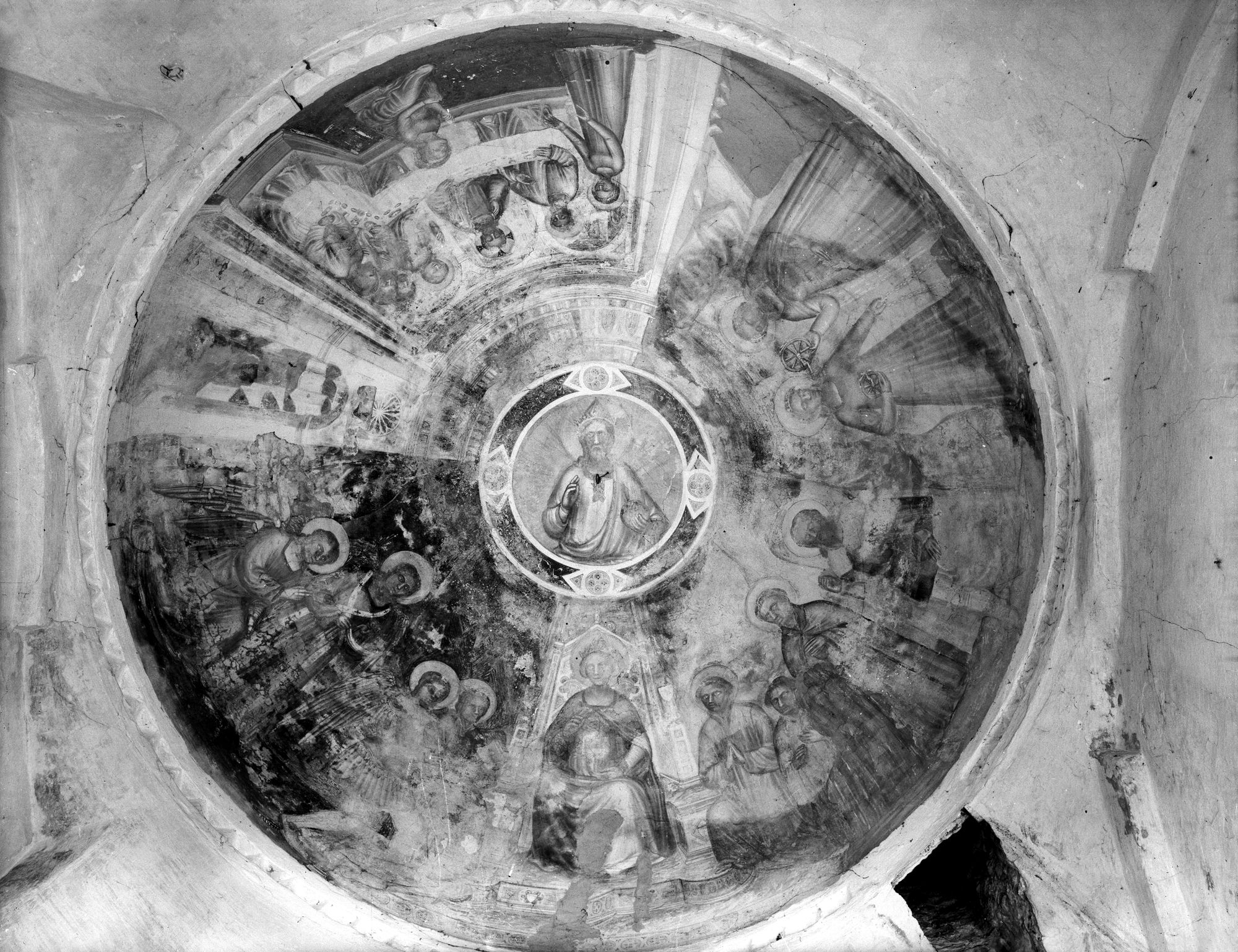 Chiesa San Francesco. Cupola, afrresco, scala (negativo) di Gabinetto fotografico (XX)