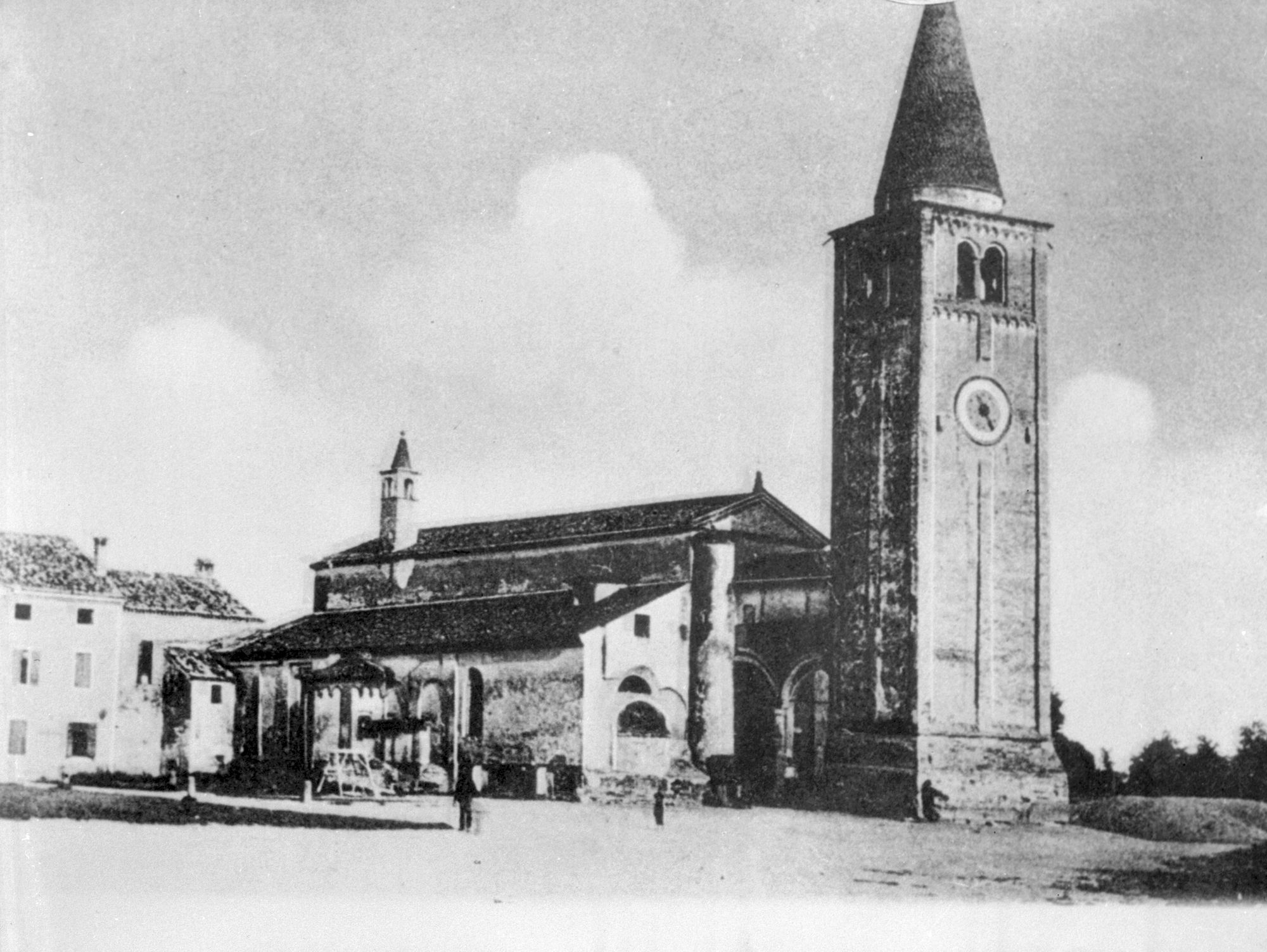 Megliadino. Chiesa San Fidenzio. Esterno (negativo) di Gabinetto fotografico (XX)