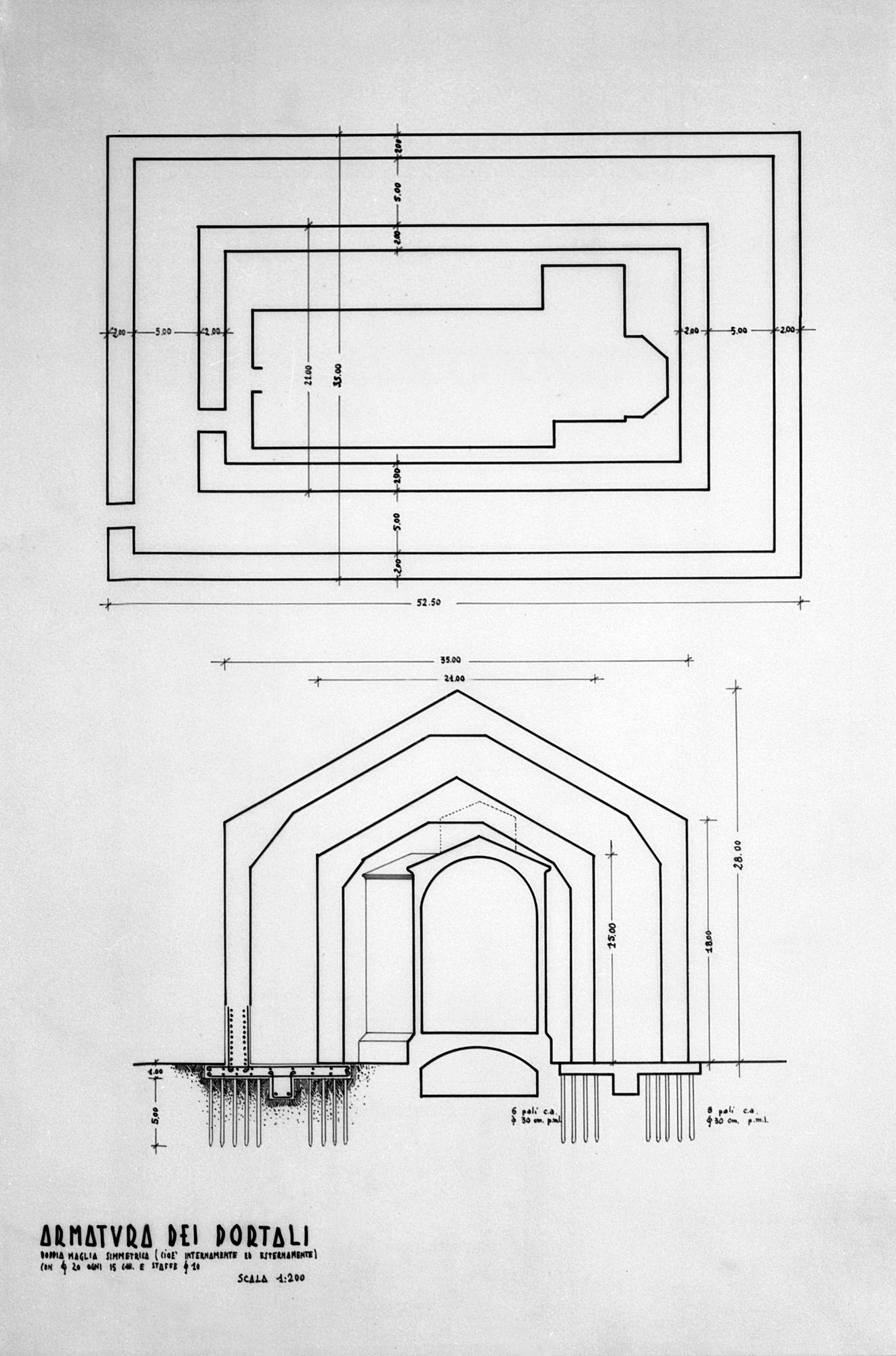 Cappella degli Scrovegni. Disegno (negativo) di Gabinetto fotografico (XX)