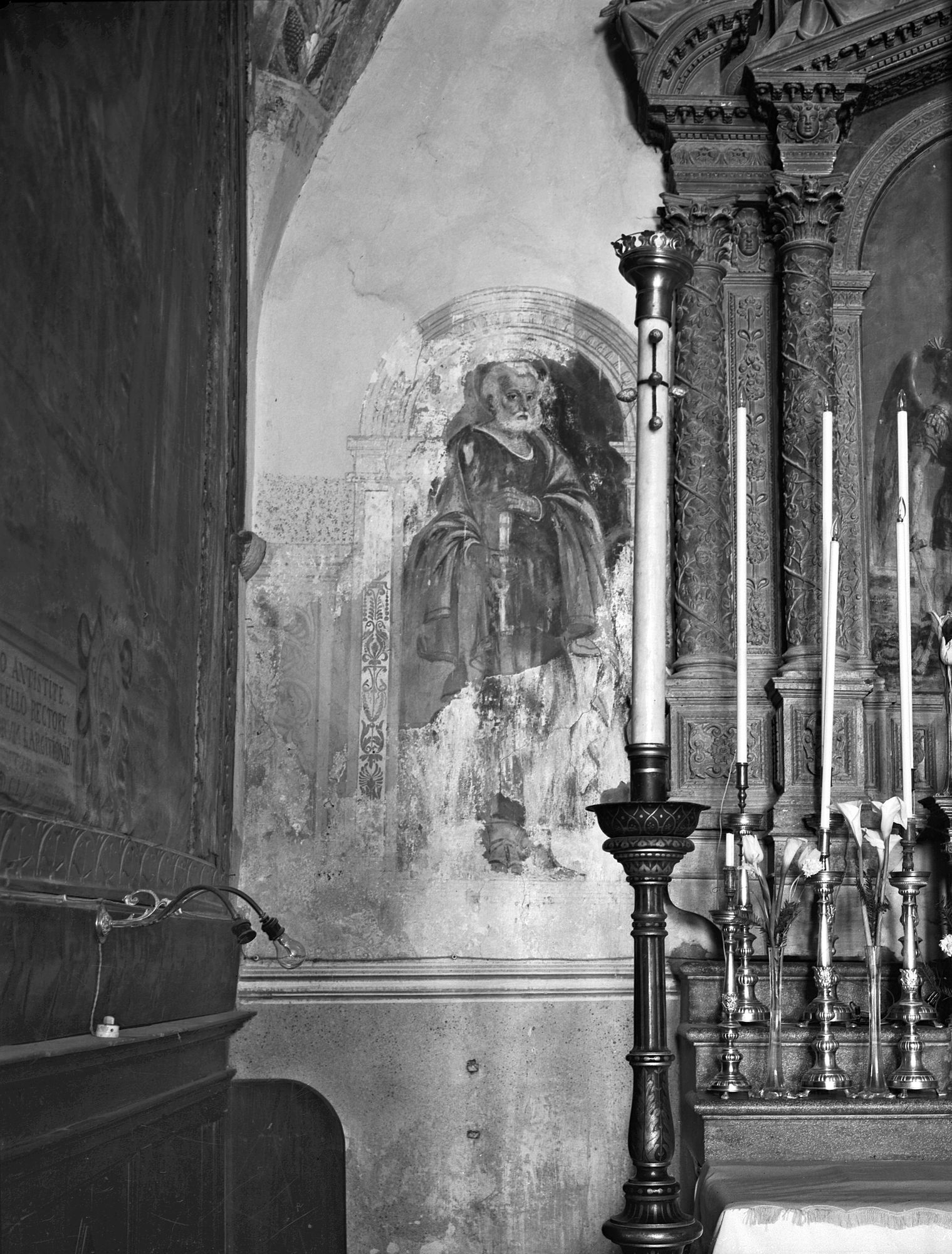 Chiesa San Pietro. Affresco (negativo) di Gabinetto fotografico (XX)