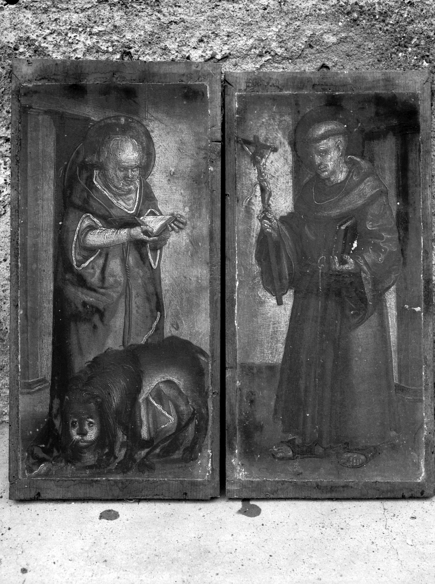 Chiesa San Simon. Due tavole dipinte (negativo) di Gabinetto fotografico (XX)