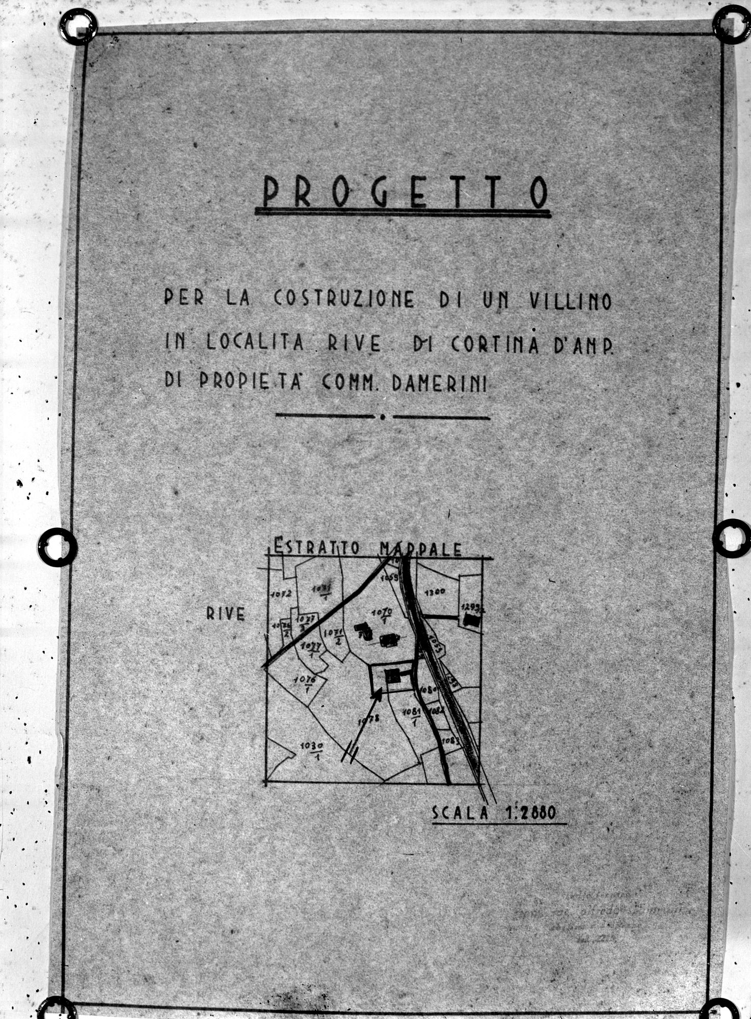 Progetto di villa di propr. Damerini (negativo) di Gabinetto fotografico (XX)