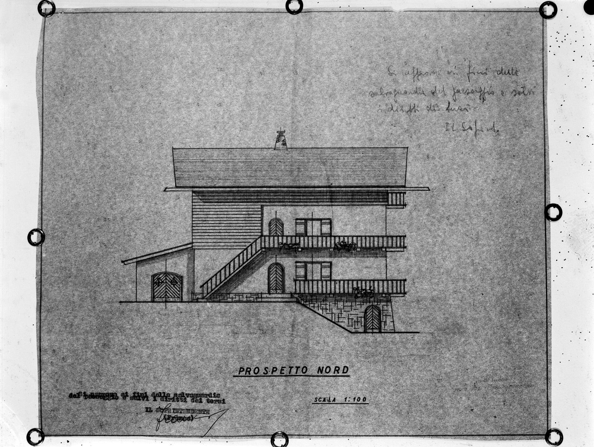 Progetto di villa di propr. Damerini (negativo) di Gabinetto fotografico (XX)