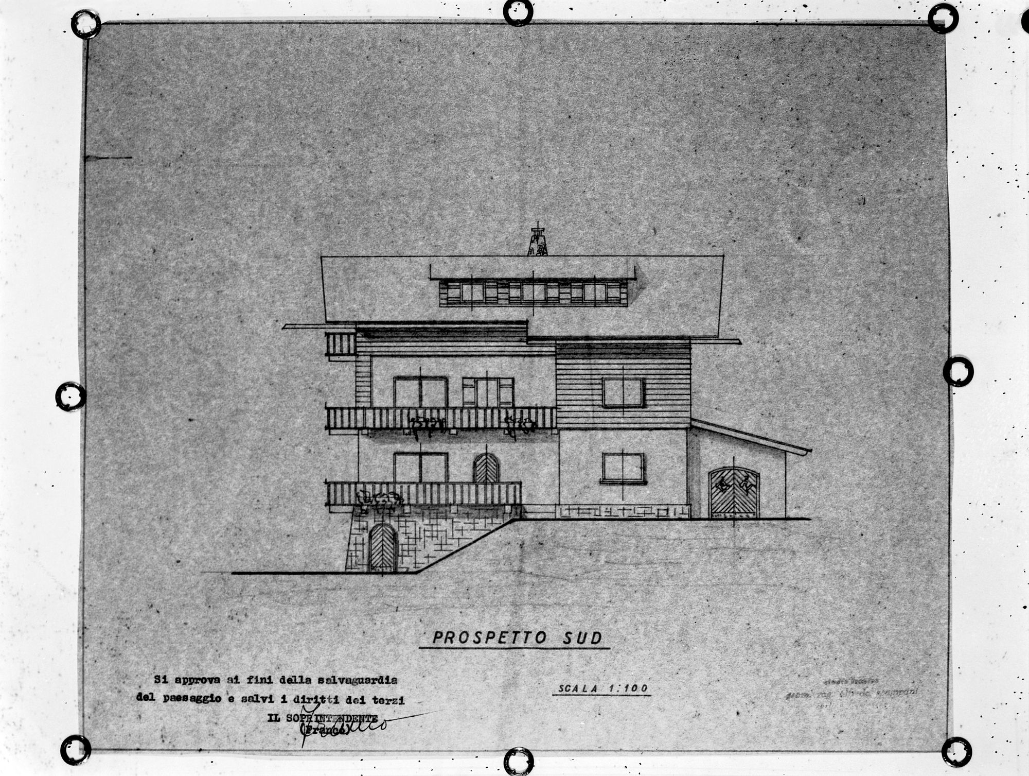 Progetto di villa di propr. Damerini (negativo) di Gabinetto fotografico (XX)