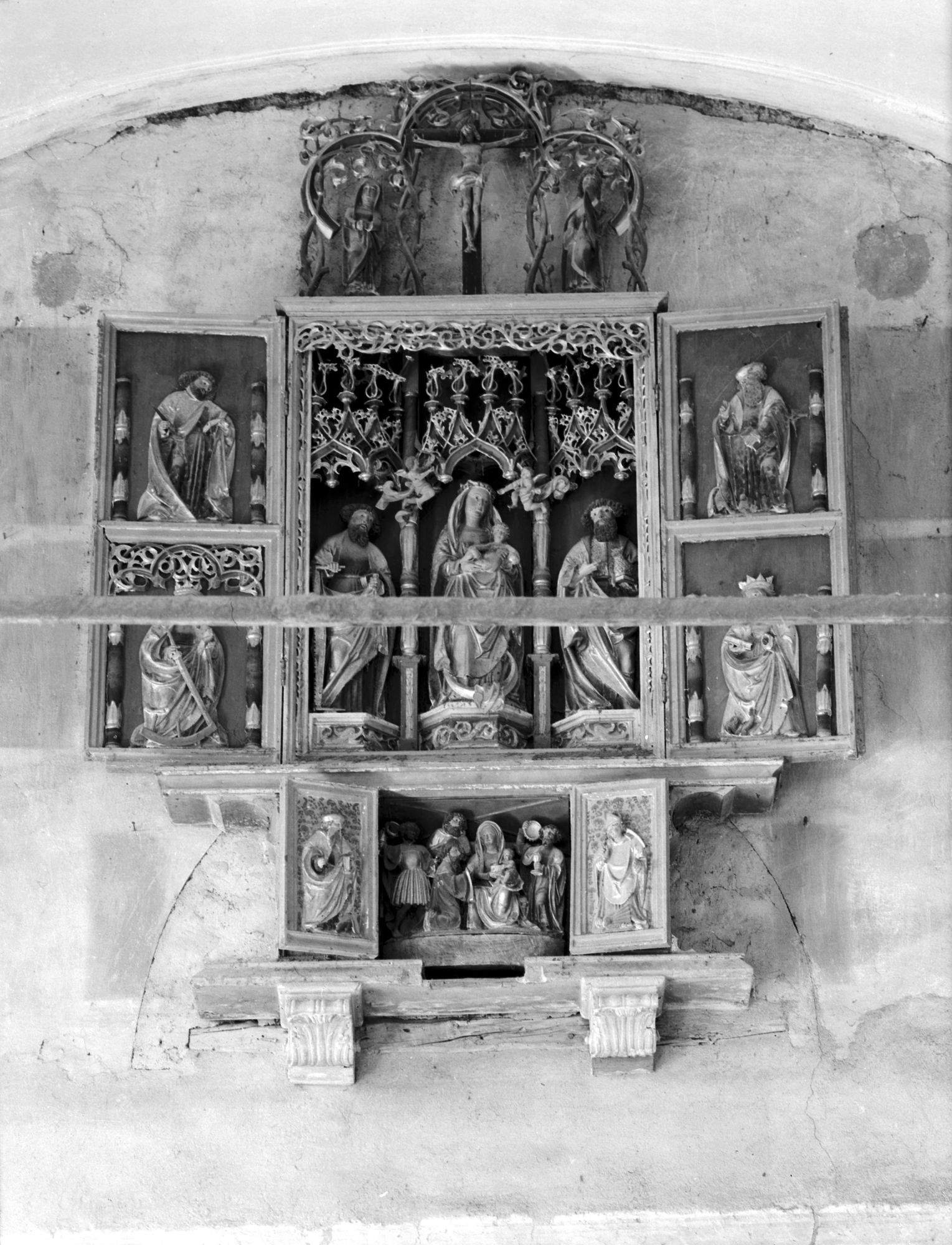 Chiesa San Simon. Trittico (negativo) di Gabinetto fotografico (XX)