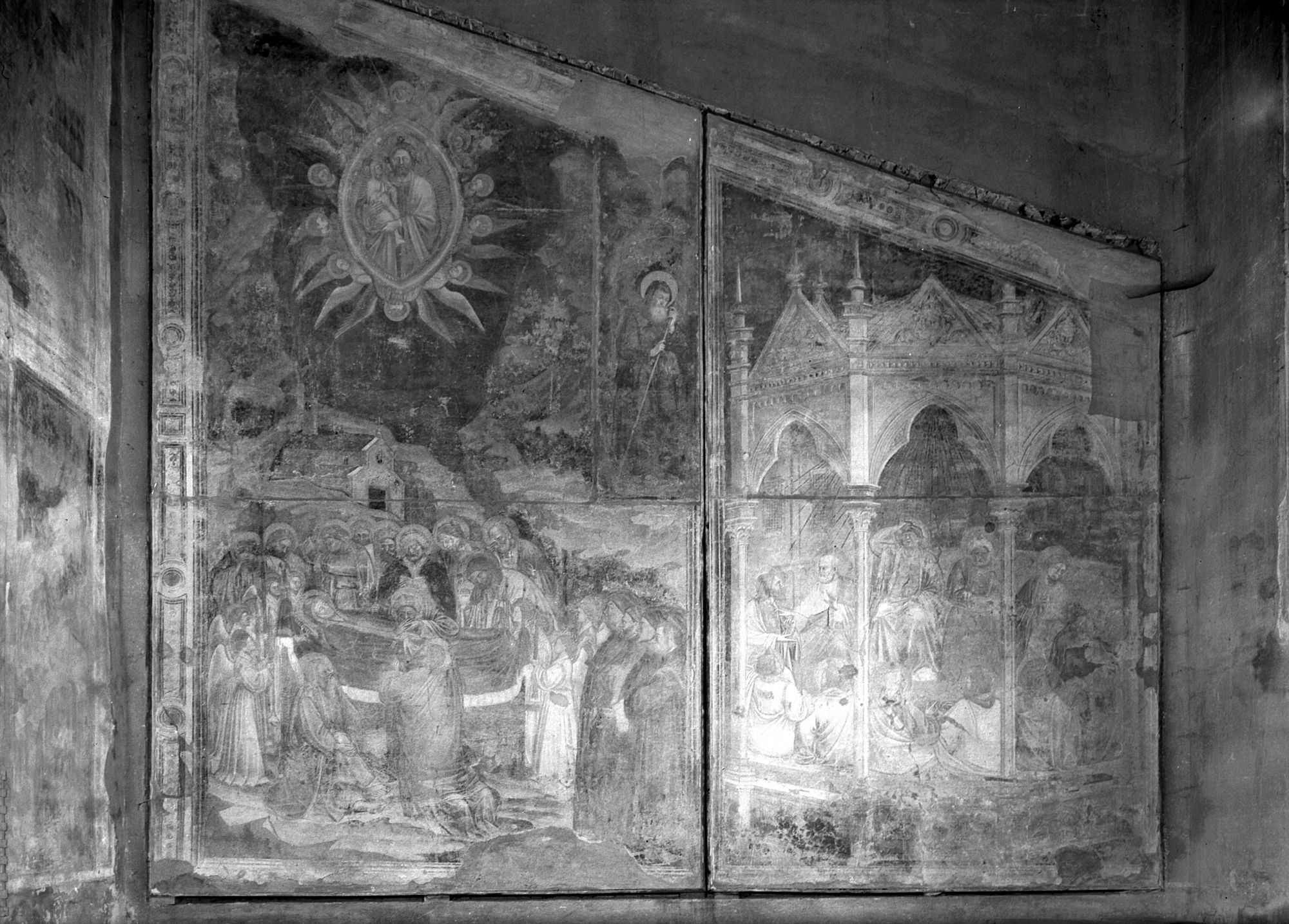 Cappella di San Michele. Una parete affrescata (negativo) di Gabinetto fotografico (XX)