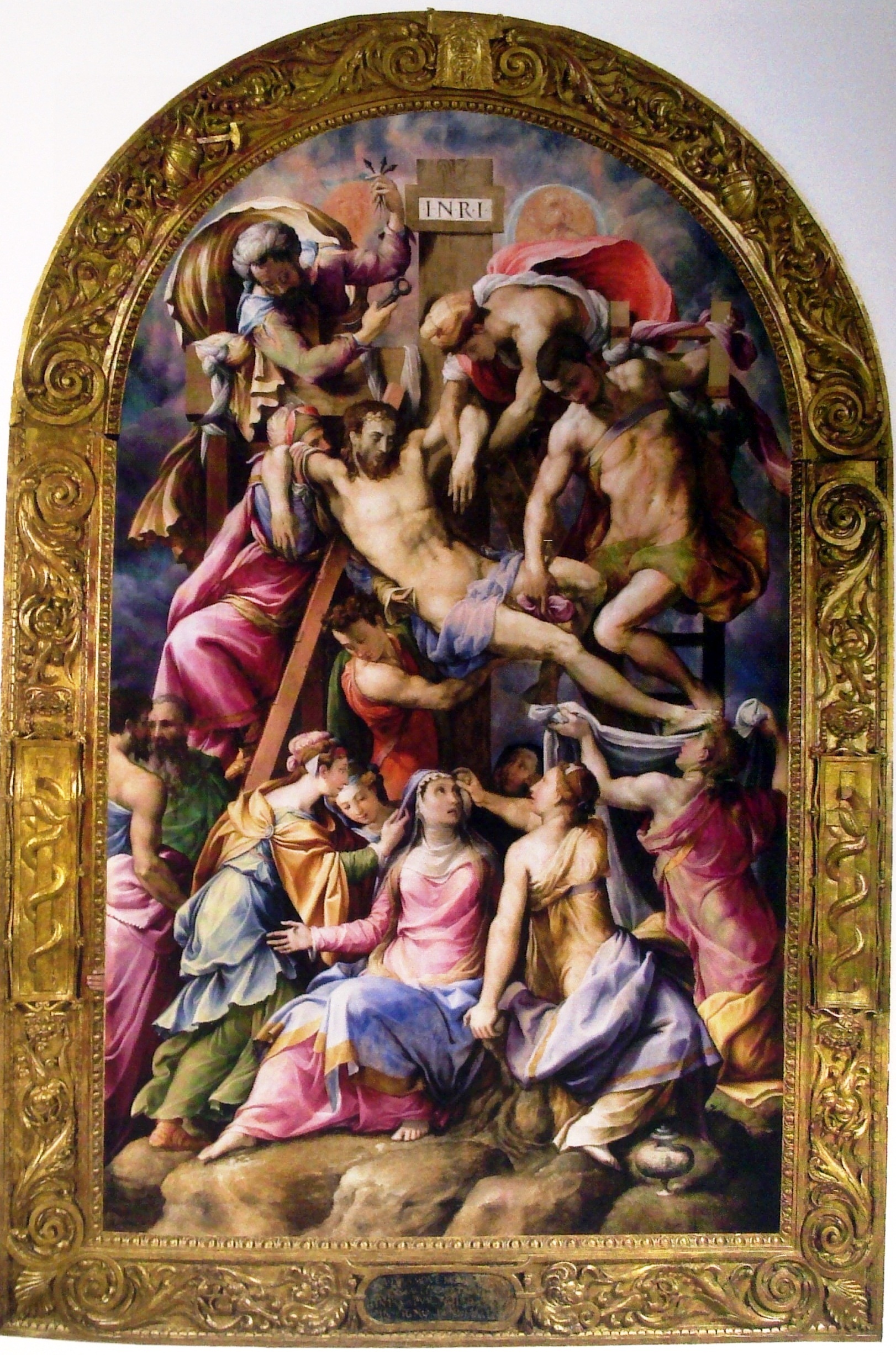 deposizione di Cristo dalla croce (dipinto) di Salviati Francesco (sec. XVI)
