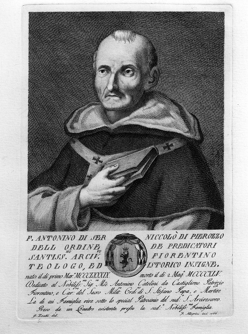 Sant'Antonino Pierozzi (stampa) di Allegrini Francesco, Zocchi Giuseppe (sec. XVIII)