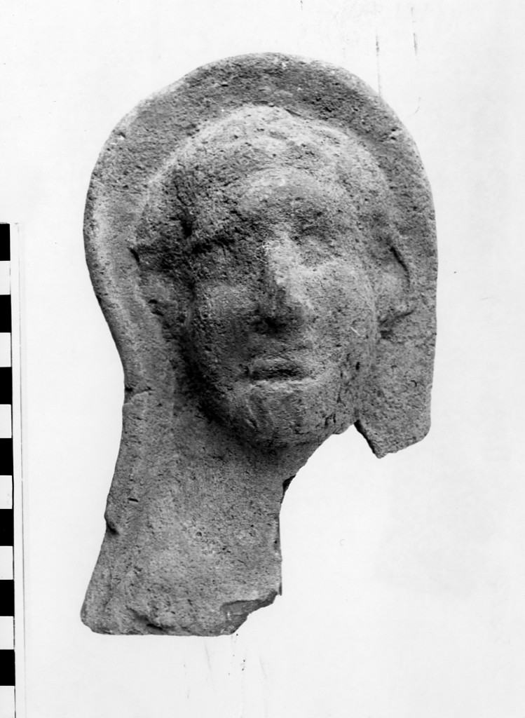 testa maschile votiva (secc. III a.C.-II a.C)