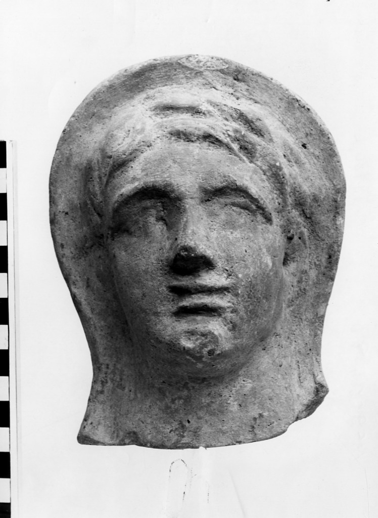 testa maschile votiva (secc. III a.C.-II a.C)