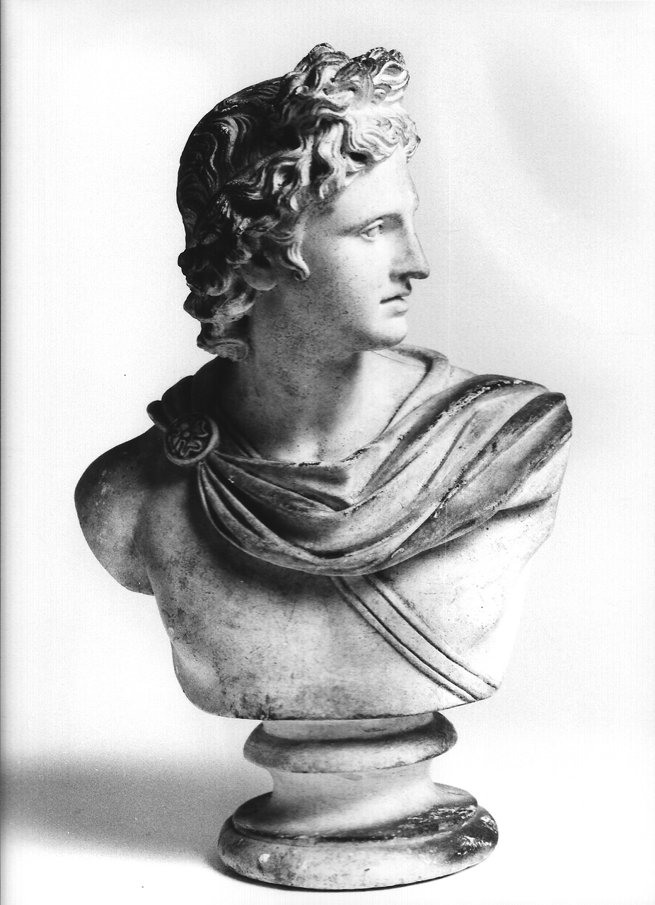 Busto dell'Apollo del belvedere (calco, serie) - produzione coreglina (fine sec. XIX)