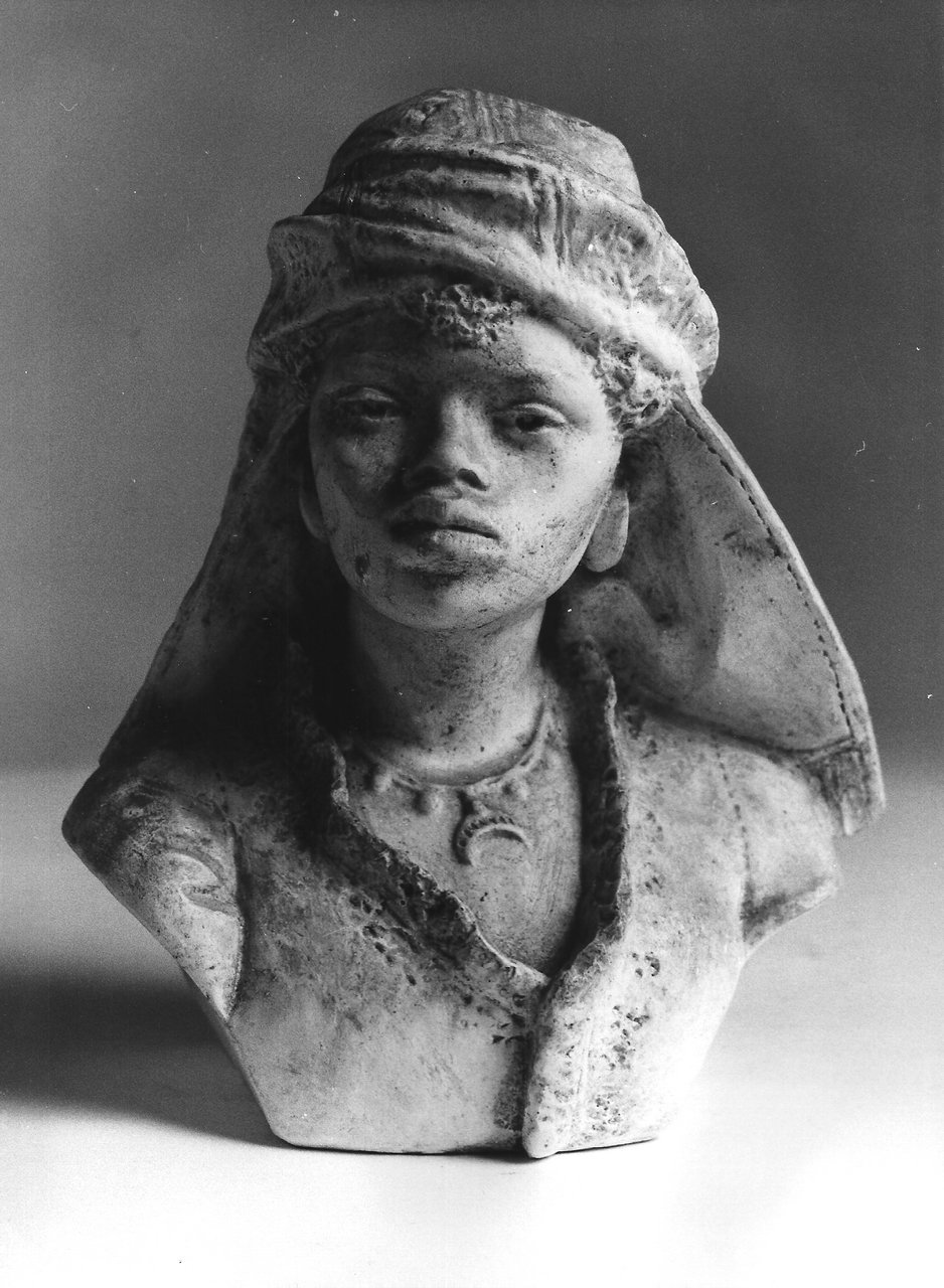 piccolo busto di giovane africana (calco, opera isolata) - produzione coreglina (fine sec. XIX)