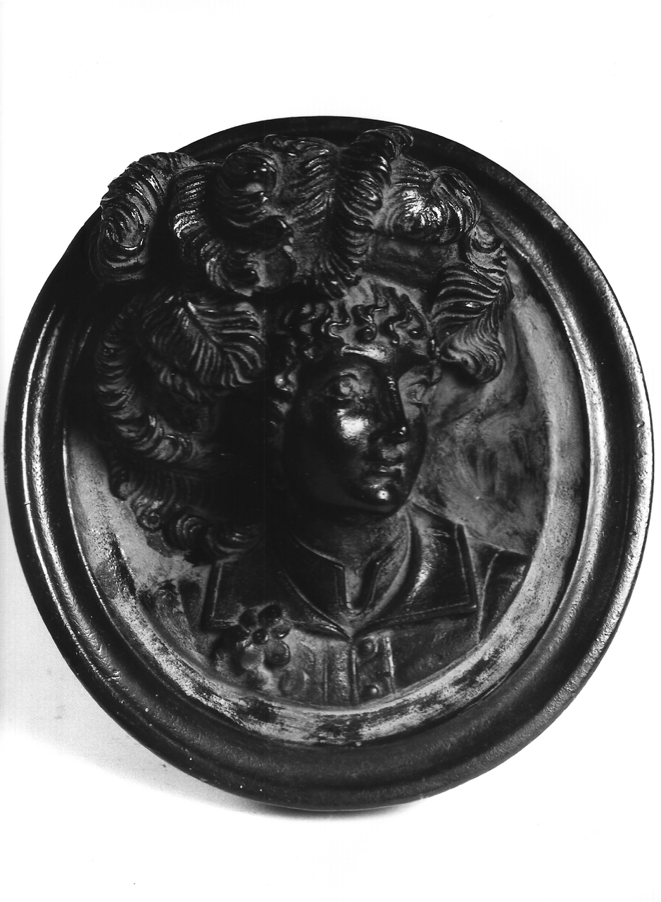 profilo di donna rivolto a sinistra (calco, opera isolata) - Bottega coreglina (secc. XIX/ XX)
