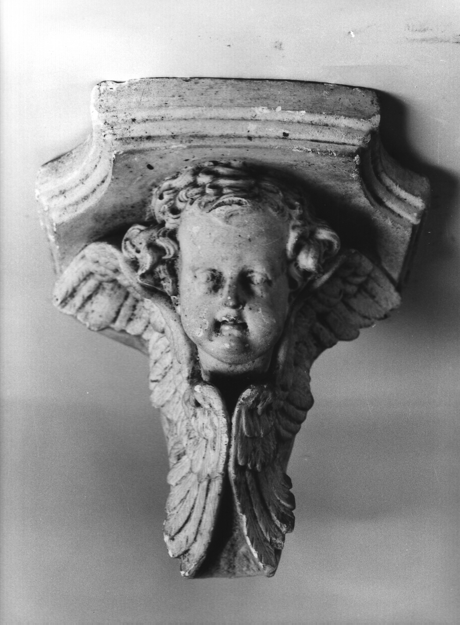 mensola con testa d'angelo (calco, opera isolata) - Bottega lucchese (secc. XIX/ XX)