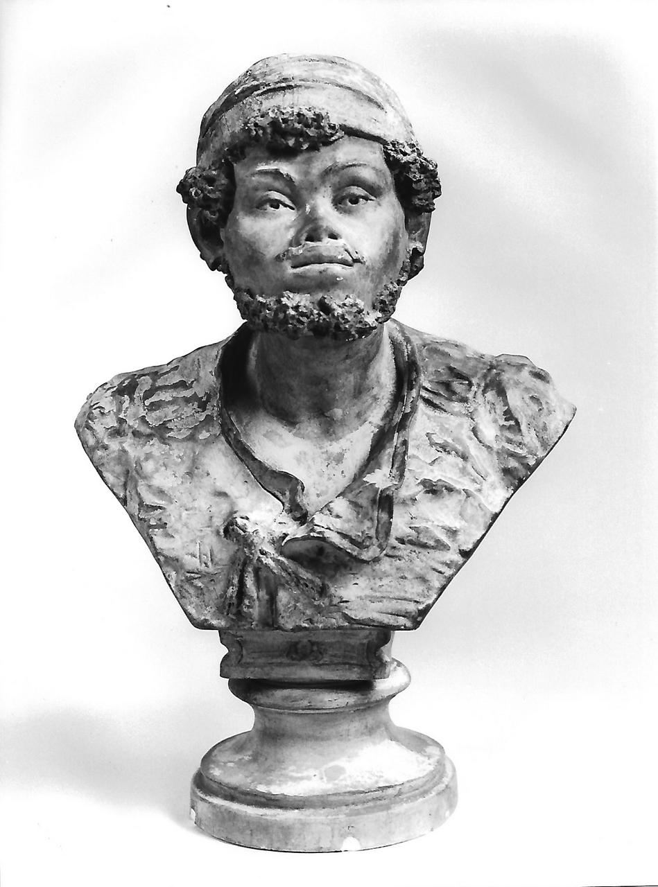 busto di africano (calco, opera isolata) - Bottega coreglina (sec. XIX)