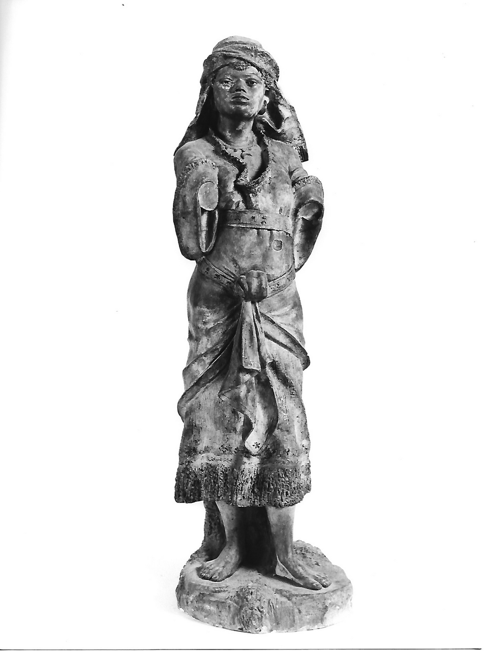 figura femminile africana (calco, opera isolata) - produzione coreglina (fine sec. XIX)