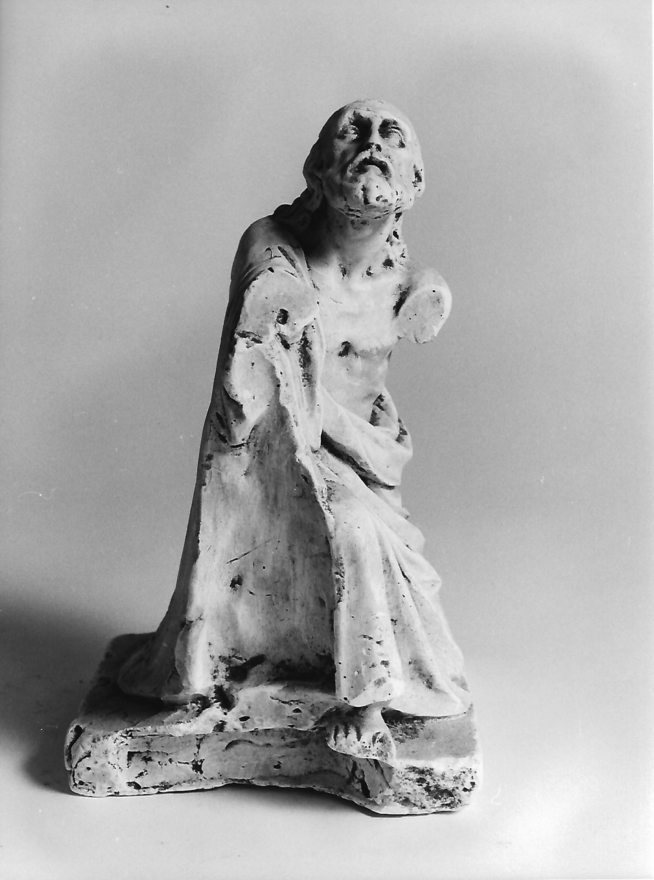 figura maschile inginocchiata (calco, opera isolata) - produzione coreglina (secc. XIX/ XX)