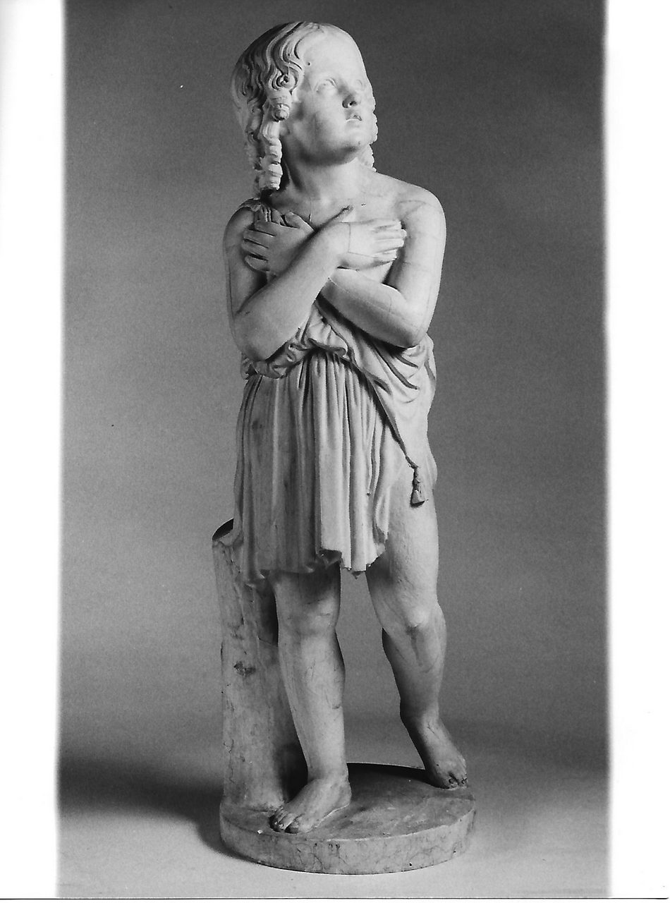 bambina con braccia conserte (calco, insieme) - produzione coreglina (fine sec. XIX)