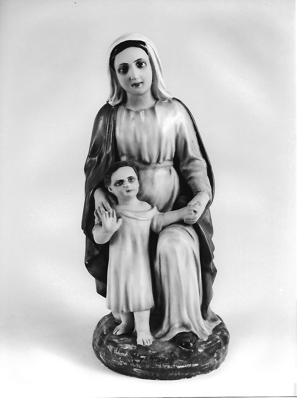 figura femminile con bambino (calco, insieme) - produzione coreglina (sec. XIX)