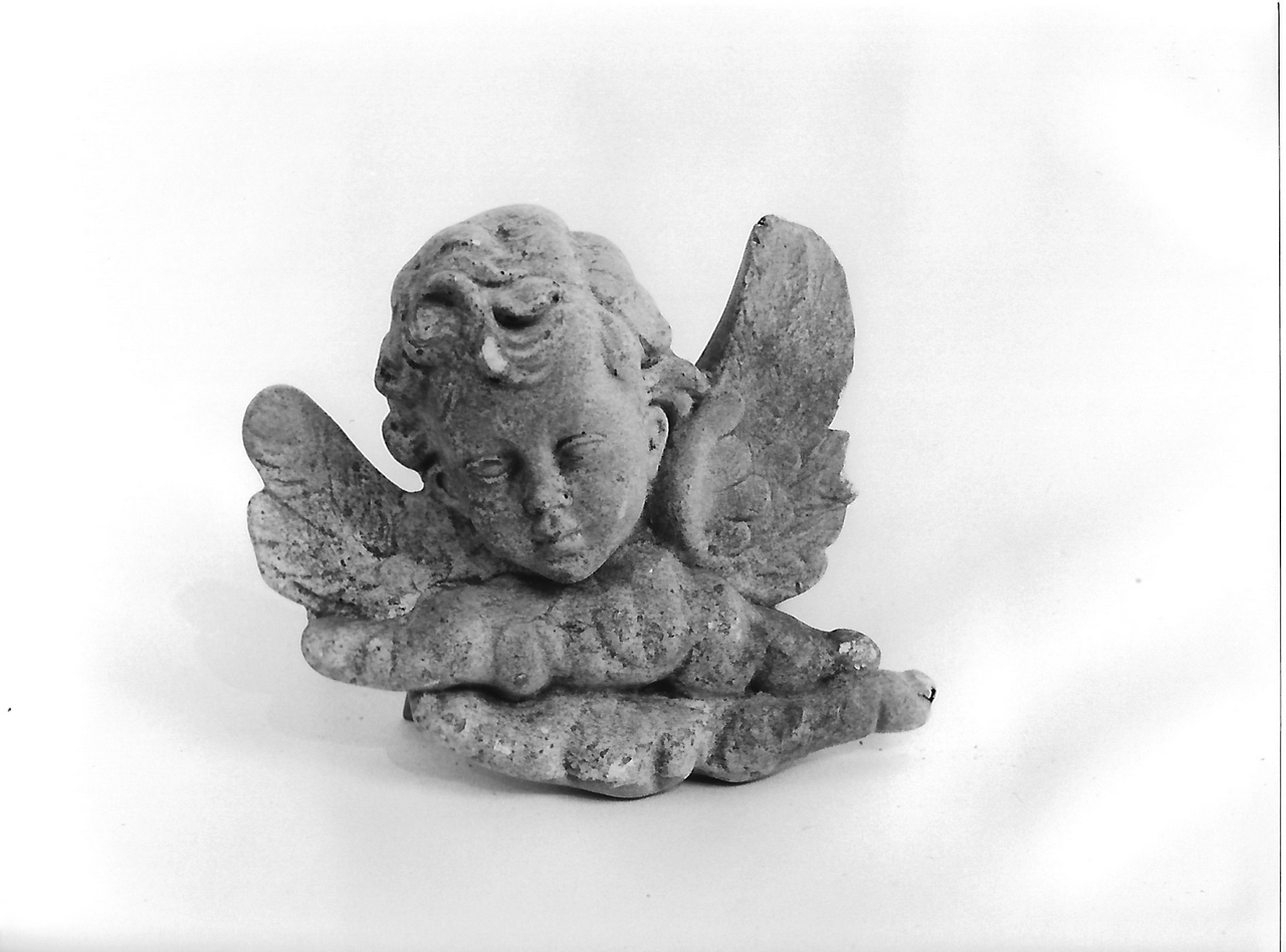 testa di angelo (calco, opera isolata) - produzione coreglina (secc. XIX/ XX)