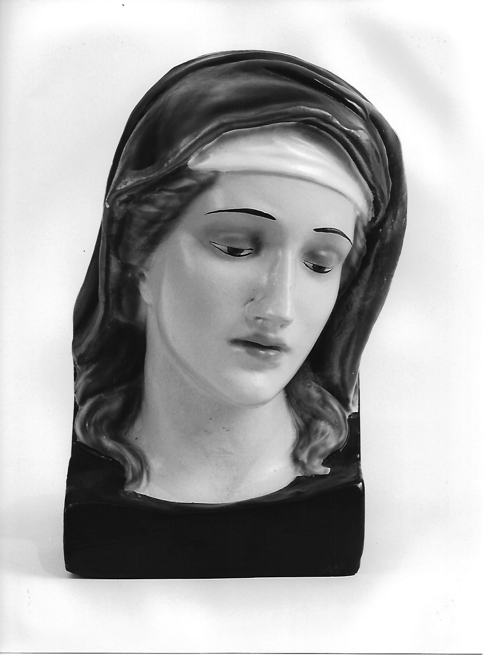 testa di Madonna (calco, insieme) - produzione coreglina (secc. XIX/ XX)
