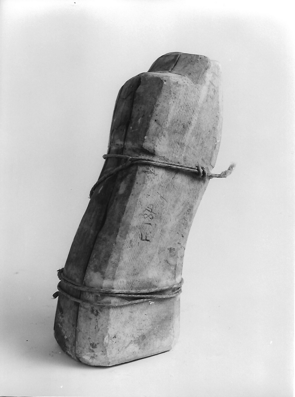 braccio sinistro virile con bastoncino tenuto nella mano (stampo - a tasselli, opera isolata) - bottega coreglina (sec. XIX)
