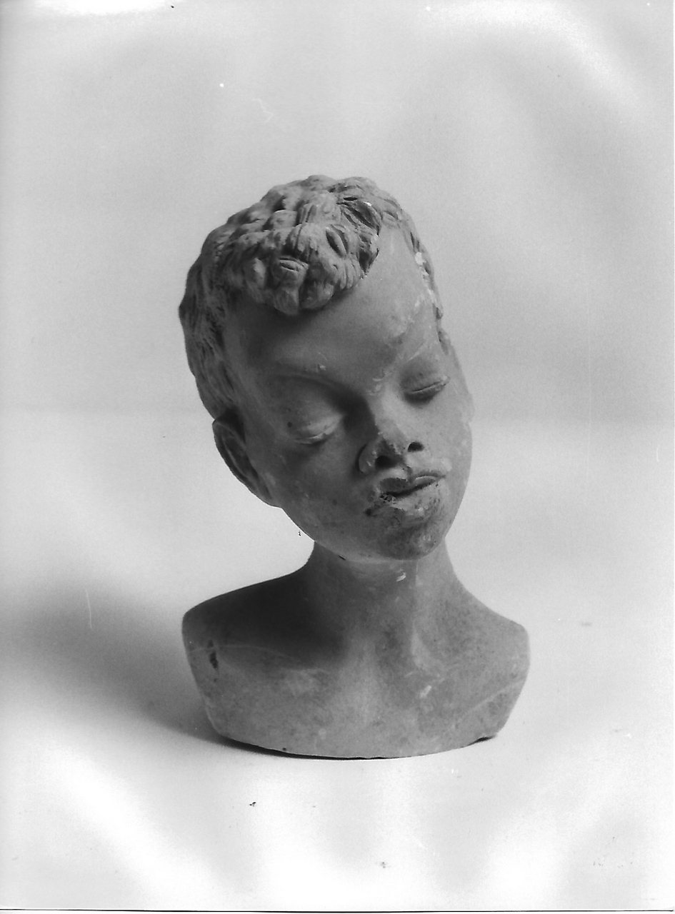 testa di donna nera (calco, opera isolata) - produzione coreglina (secc. XIX/ XX)