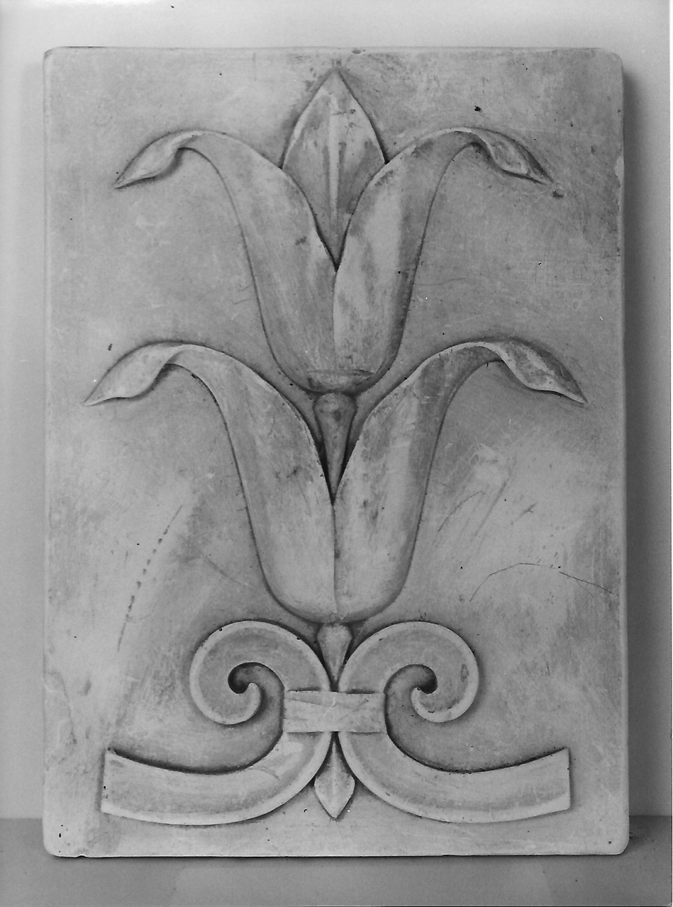 motivo decorativo vegetale stilizzato (calco, opera isolata) - produzione coreglina (fine sec. XIX)