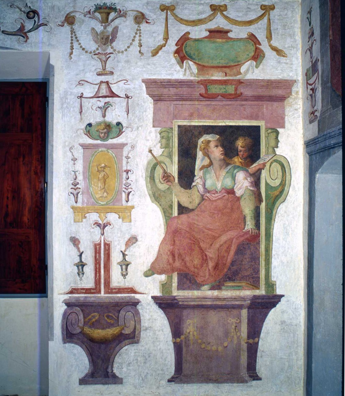Arti Liberali: Grammatica (dipinto murale, complesso decorativo) di Gheri Cosimo (sec. XVI)