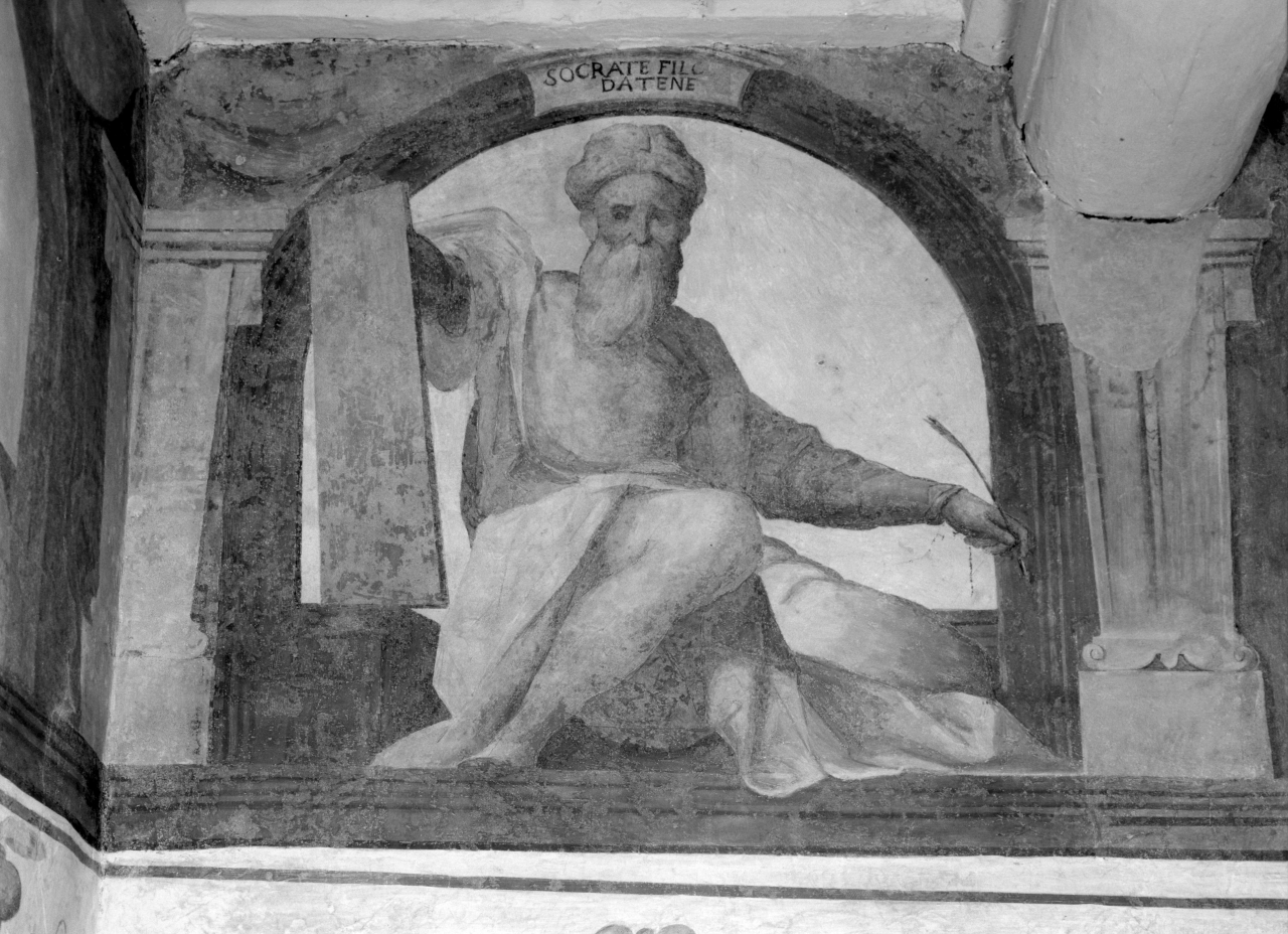 Socrate (dipinto murale, complesso decorativo) di Gheri Cosimo (sec. XVI)
