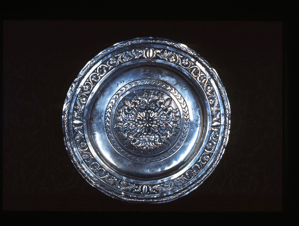 piatto, opera isolata di Lattes, Giuseppe (attribuito) - bottega piemontese, Ambito ebraico (secondo quarto XIX)