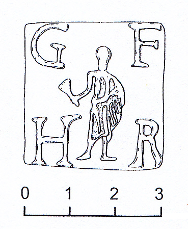 bottiglia/ mercuriale, corpo a sezione quadrata, Isings 84 - ambito romano, medio imperiale (metà/ fine I-III)