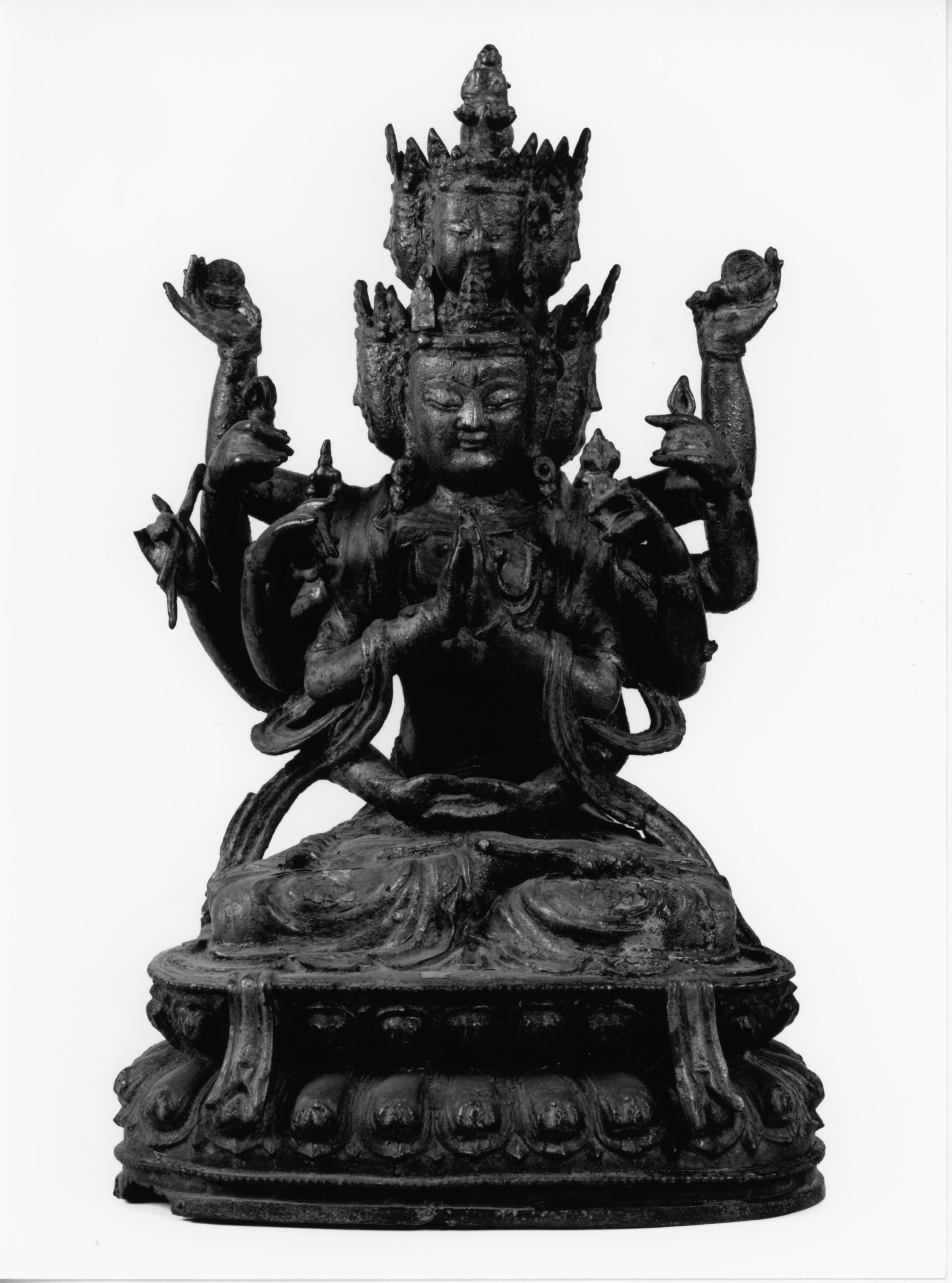Guanyin, divinità della compassione (bronzetto) - ambito cinese (secc. XIV/ XVII)