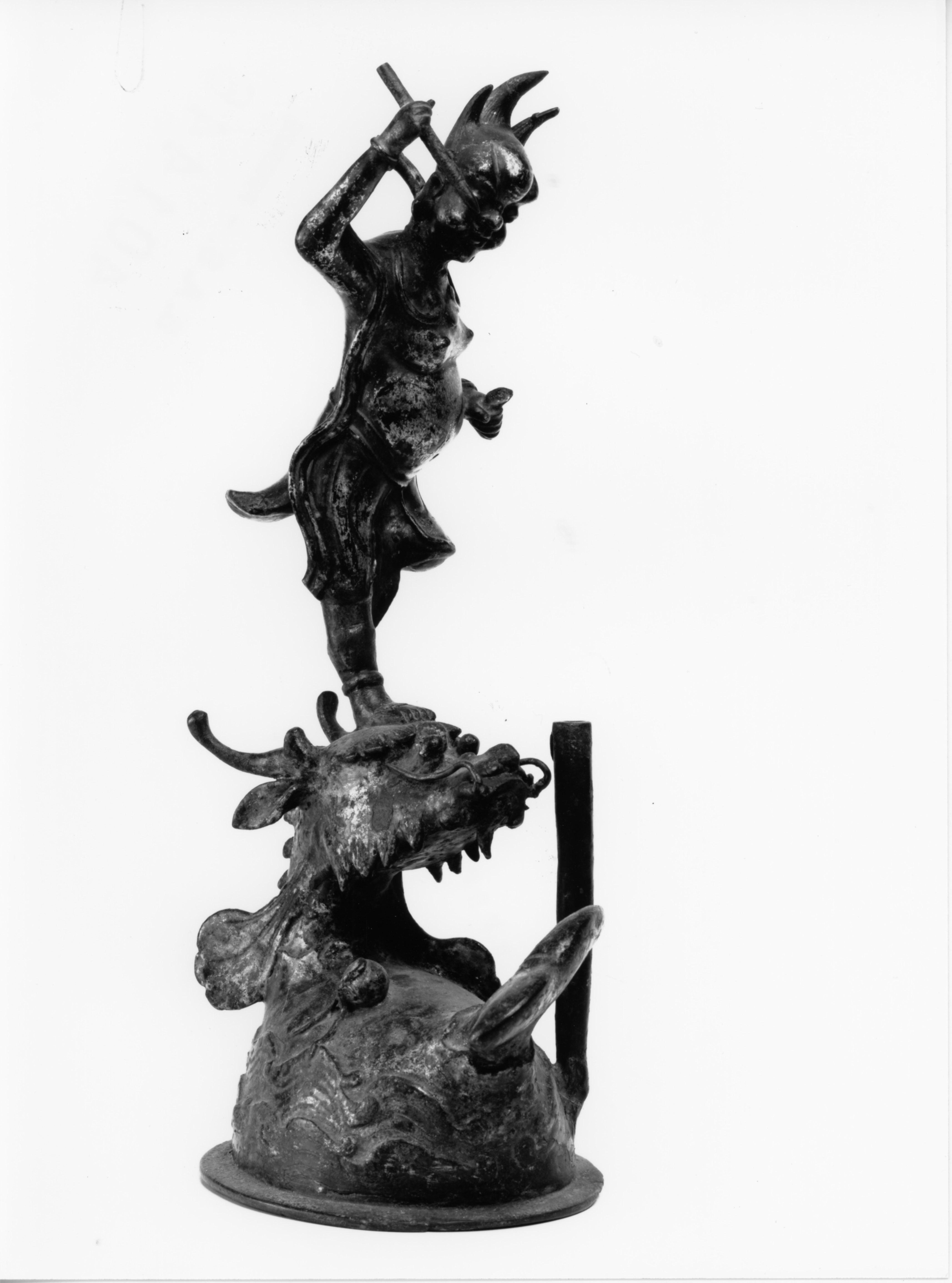 Kui Xing (K'uei), dio della letteratura (bronzetto) - ambito cinese (secc. XIV/ XVII)