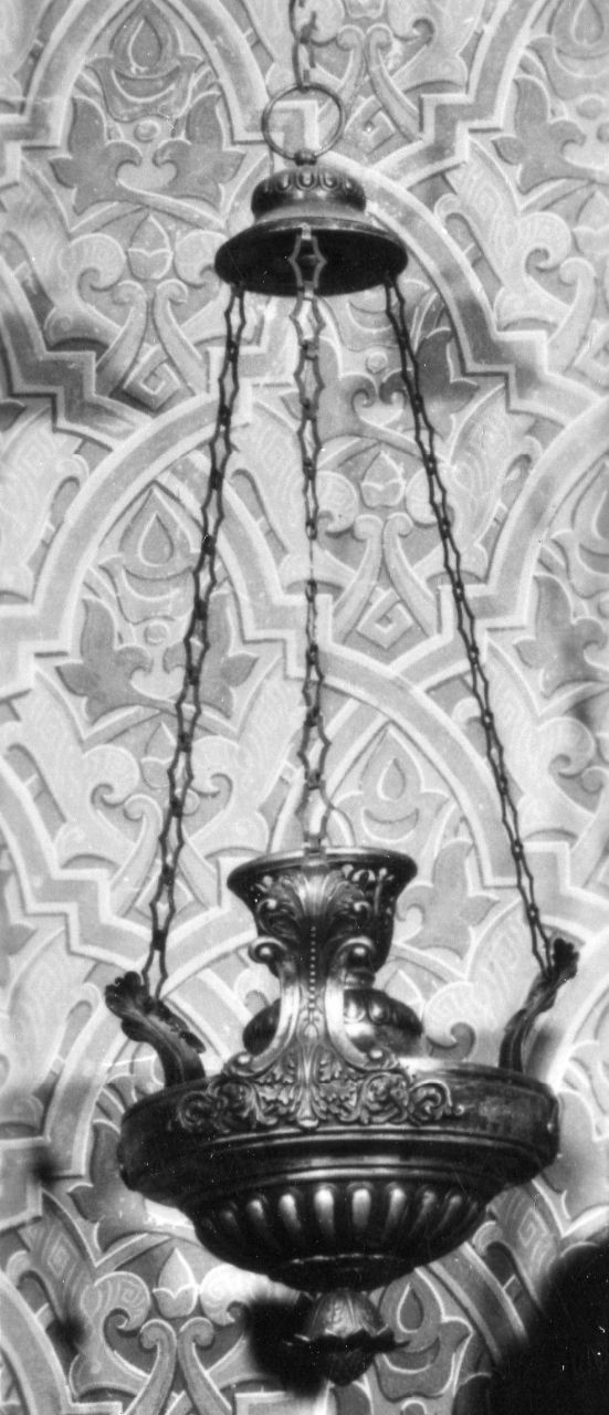lampada pensile per sinagoga - bottega toscana (sec. XIX)