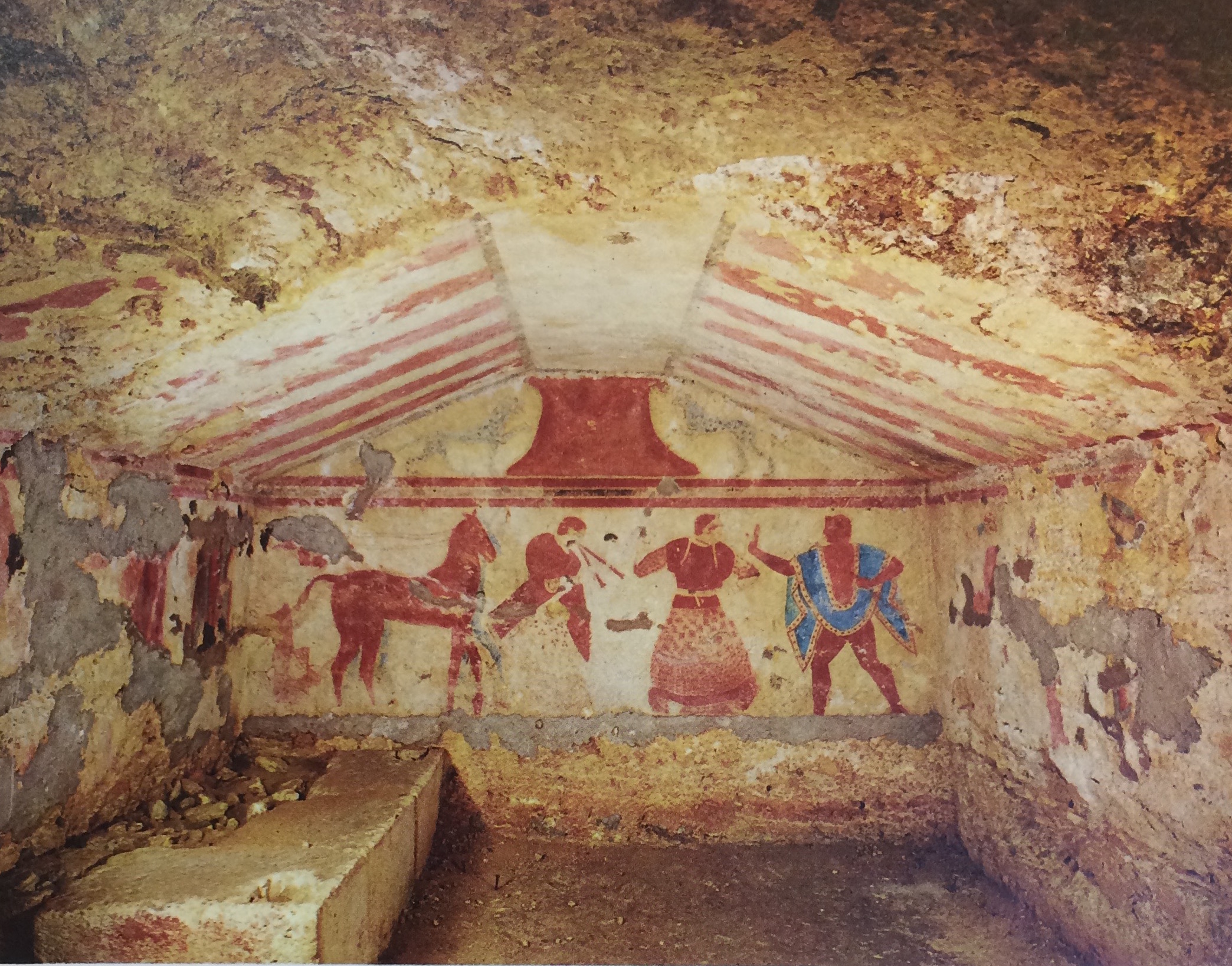 TOMBA GIUSTINIANI - Secondi Archi (tomba a camera ipogea, area ad uso funerario) - Tarquinia (VT)  (metà V a.C)