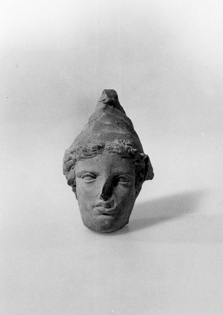 testa maschile - fabbrica italiota (sec. IV a.C)