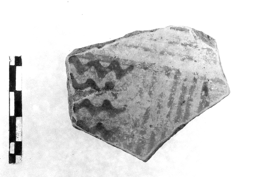 cratere/ frammento - fabbrica corinzia (fine sec. VIII a.C)