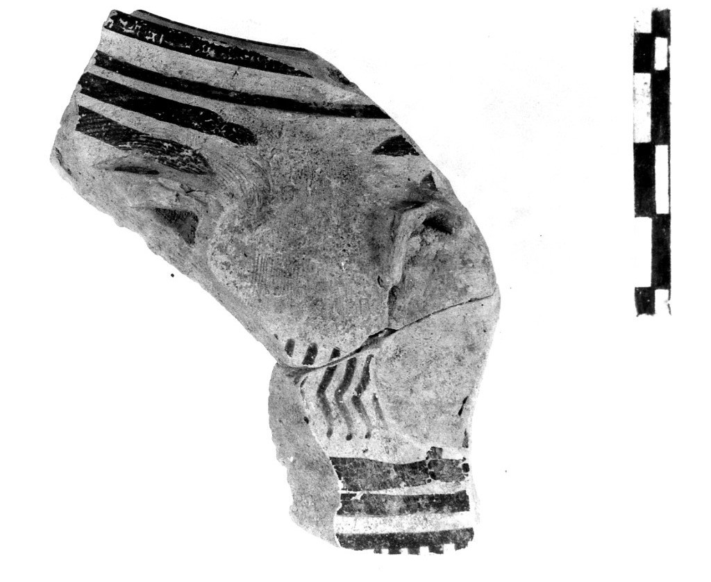 coppa/ frammento - fabbrica corinzia (fine sec. VIII a.C)