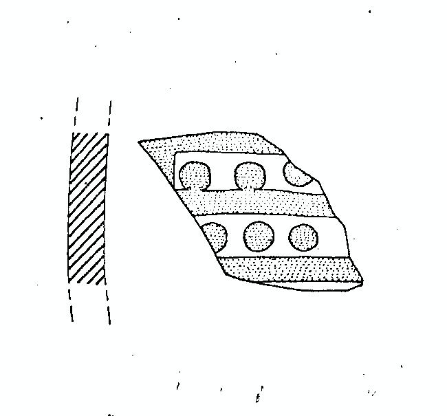 vaso/ parete - protogeometrico iapigio (secc. XI/ XI a.C)