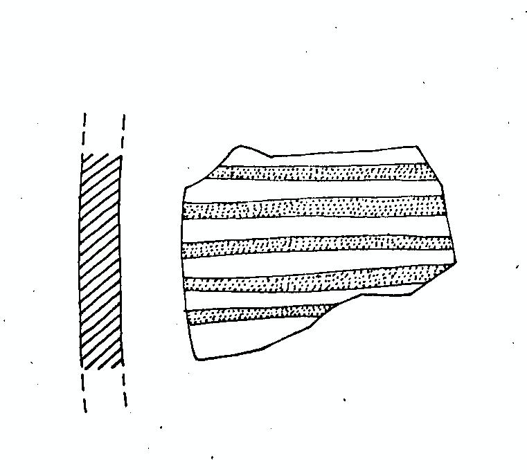 vaso/ parete - protogeometrico iapigio (secc. XI/ XI a.C)