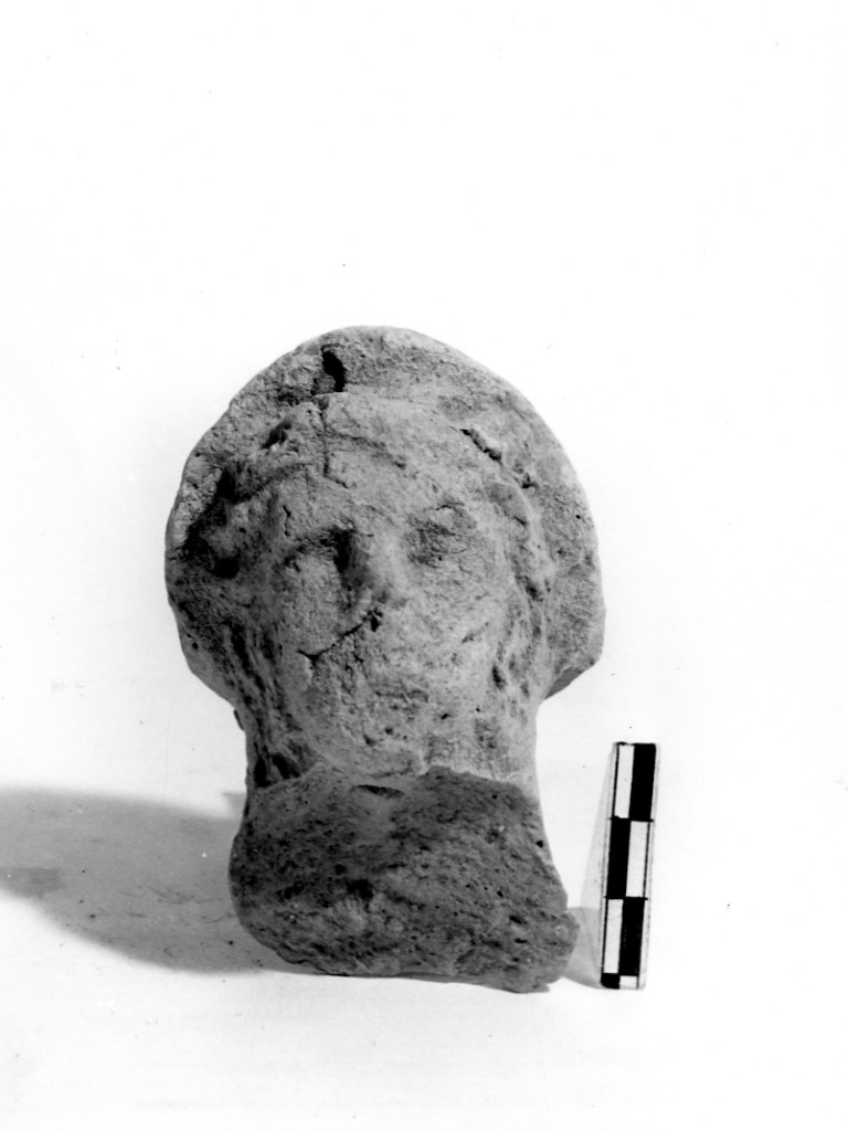 statuetta femminile/ testa - fabbrica locale (secc. III - II a.C)