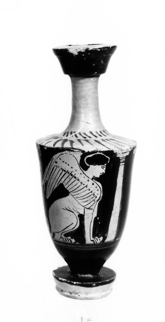 lekythos miniaturistica - produzione attica (seconda metà sec. V a.C)