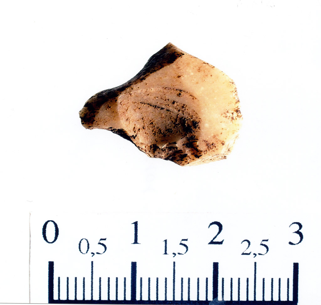 grattatoio frontale lungo a ritocco laterale - fase Rendina II (neolitico antico)